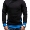 Black with blue